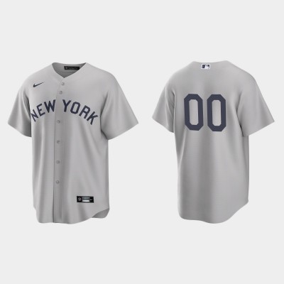 New York Yankees Custom Men's Nike Gray 2021 Field of Dreams Game MLB Jersey